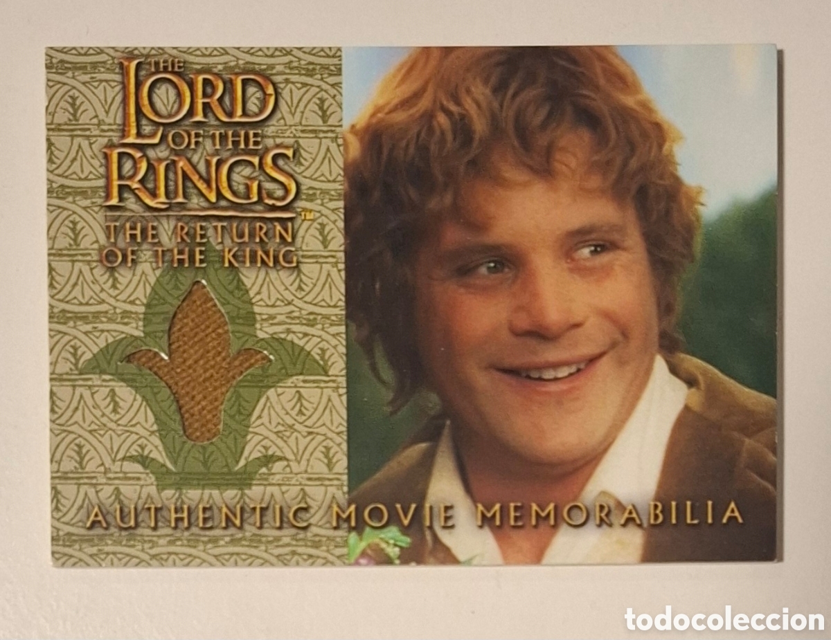 Trading cards: Lord of the Rings ROTK memorabilia/costume card Sam