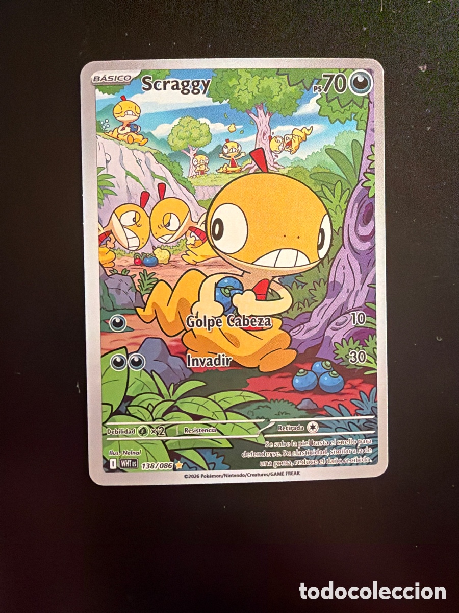 Trading cards: Scraggy full art carta pokemon