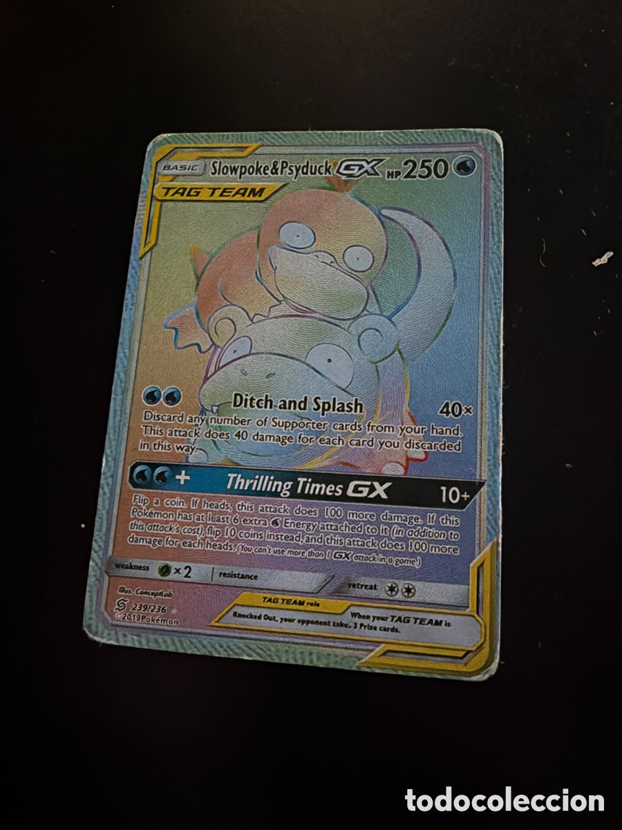 Trading cards: Slowpoke y psyduck Gx tag team - Foto 1