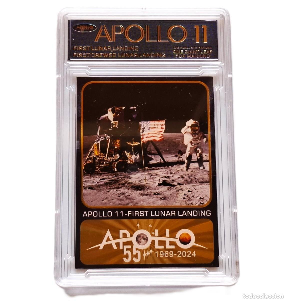 Cartes &agrave; &Eacute;changer: APOLLO 11 TARJETA CONMEMORATIVA 55 th HOLOGRAFICA