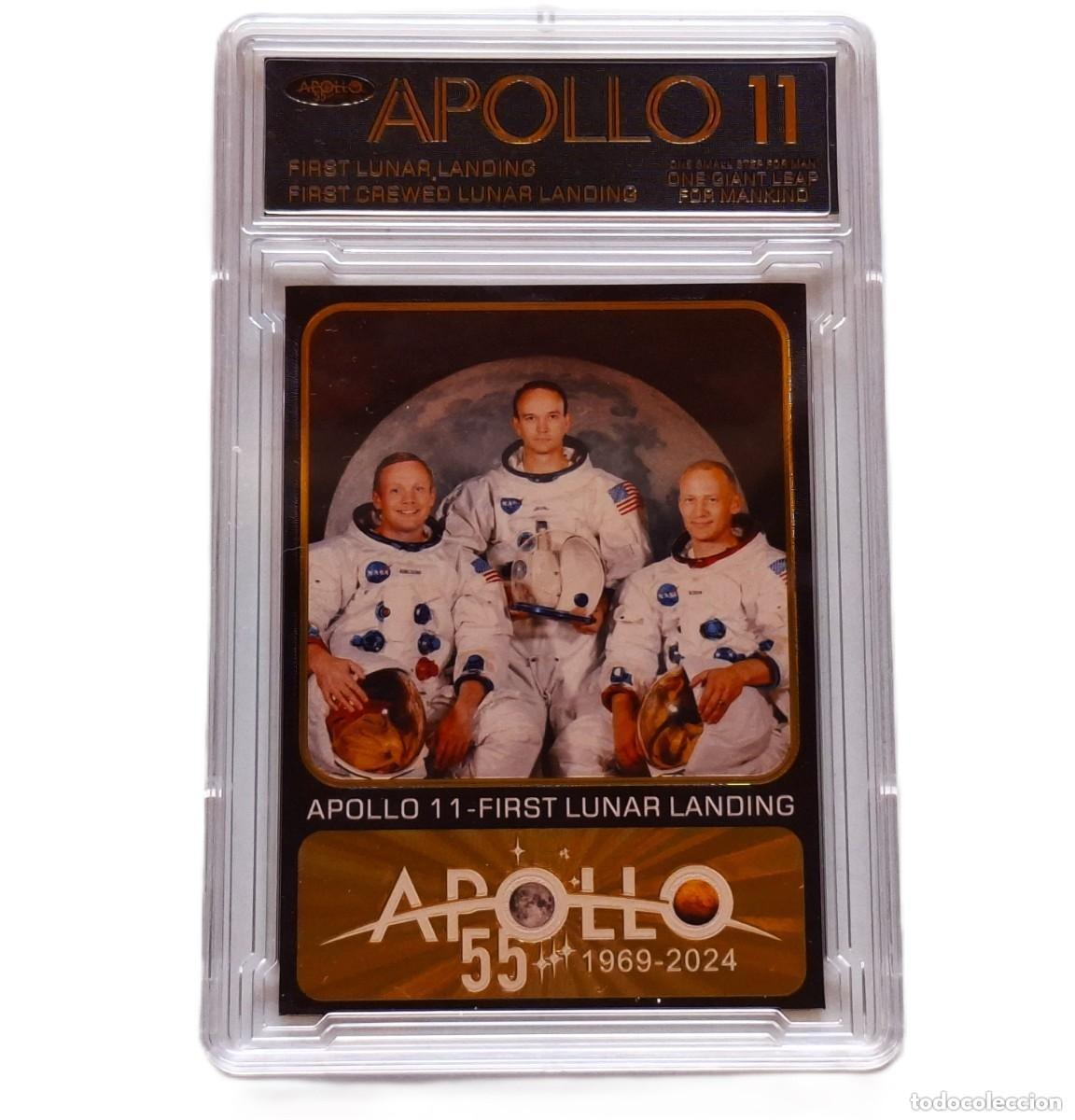 Cartes &agrave; &Eacute;changer: APOLLO 11 TARJETA CONMEMORATIVA 55 th HOLOGRAFICA