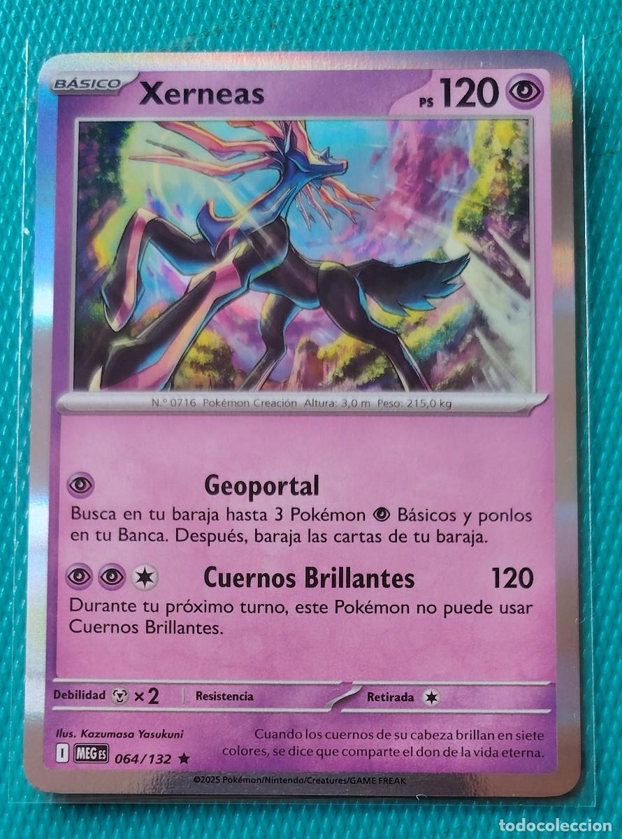 Trading cards: POKEMON ESPA&Ntilde;OL - MEG - MEGAEVOLUCION - XERNEAS 064 / 132 - HOLO - PSIQUICO - NUEVA - ORIGINAL