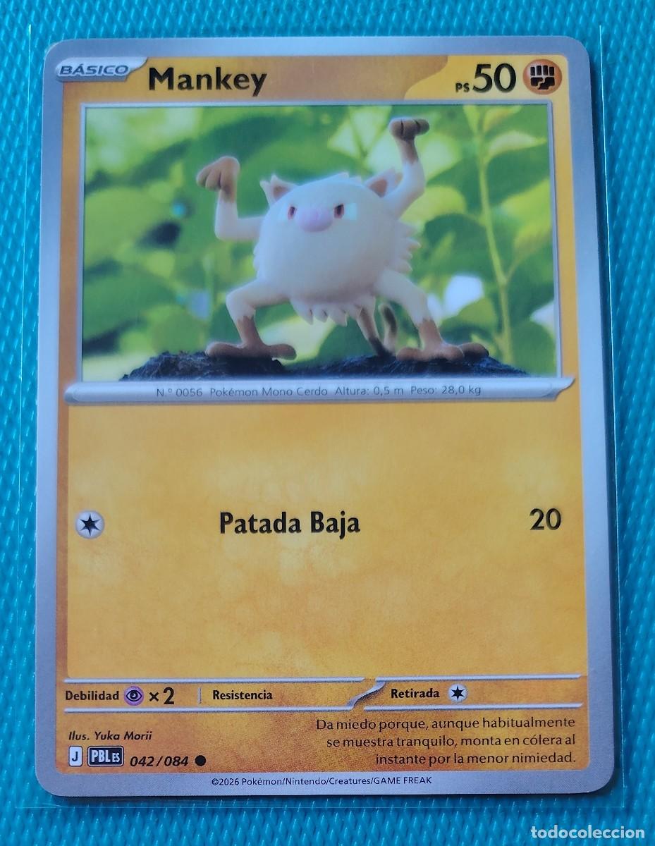 Trading cards: POKEMON ESPA&Ntilde;OL - PBL - OSCURIDAD ABSOLUTA - MANKEY 042 / 084 - YUKA MORII - LUCHA - NUEVA - ORIGINA
