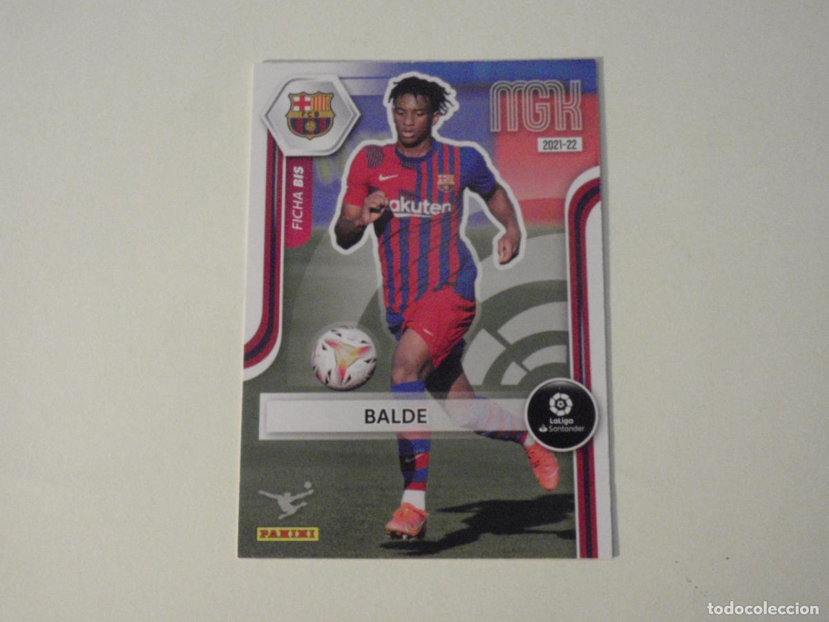 Trading cards: Cromo Ficha 63 Bis BALDE Barcelona. Trading card MGK Megacracks LA LIGA 2021 2022 Panini. 21 22