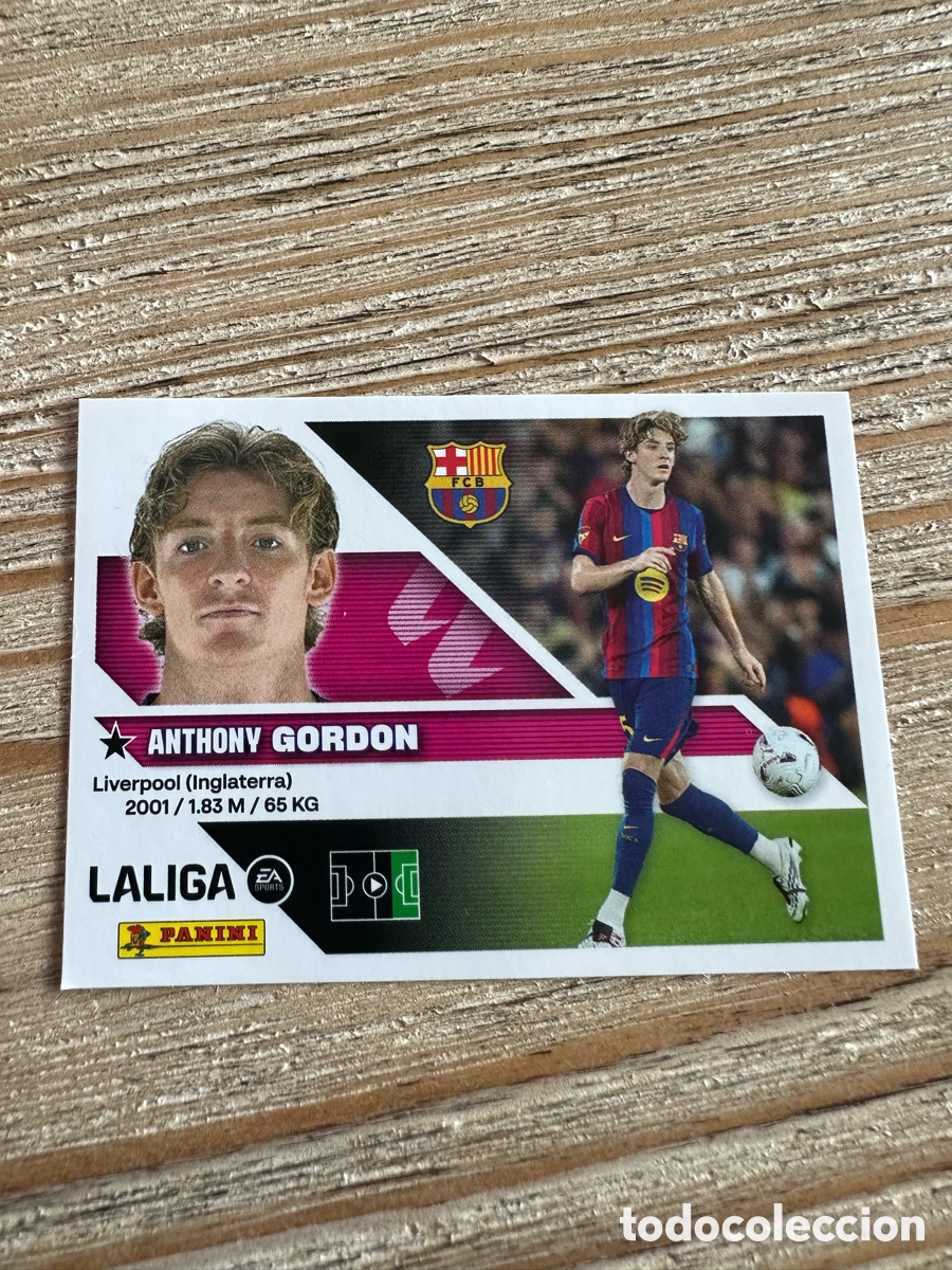 Trading cards: GORDON FC BARCELONA FICHAJE 24 3&ordf; EDICION LIGA ESTE 2026-27 26 27 PANINI