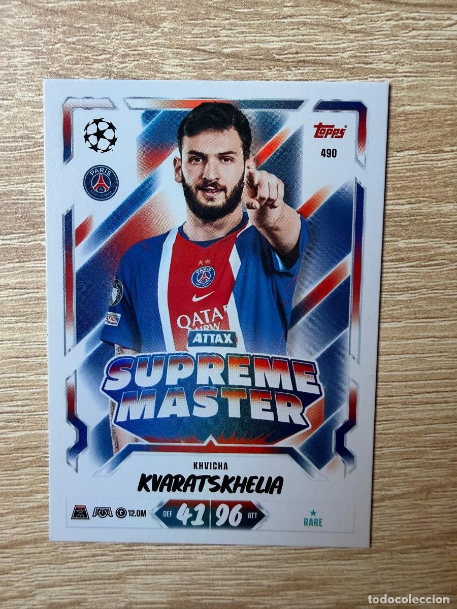 Trading cards: 490 MATCH ATTAX 26/27 KVARATSKHELIA SUPREME MASTER TOPPS