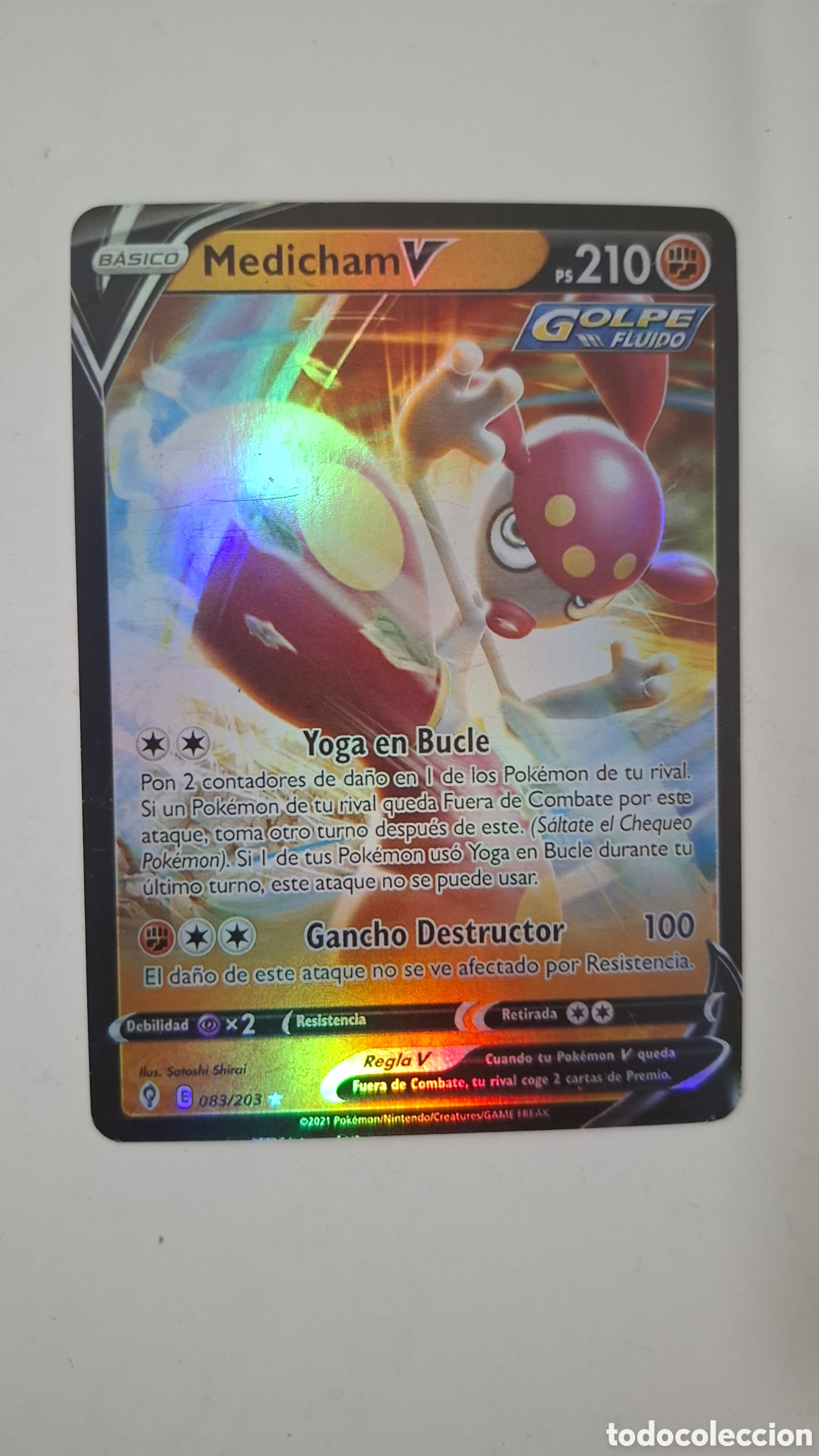 Trading cards: CARTA POKEMON CARD MEDICHAM V