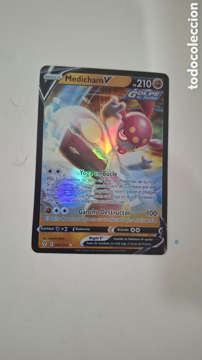 Trading cards: CARTA POKEMON CARD MEDICHAM V