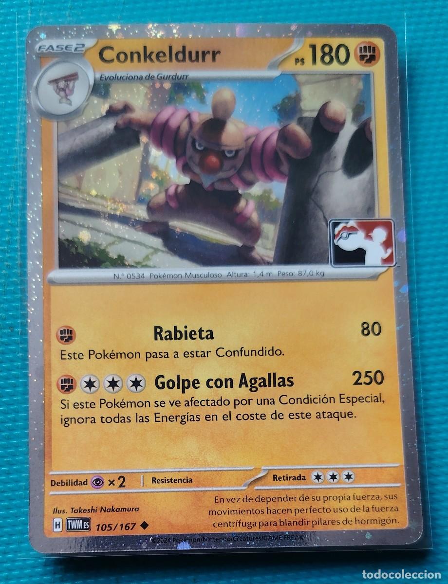 Trading cards: POKEMON ESPA&Ntilde;OL - TWM - MASCARADA CREPUSCULAR - CONKELDURR 105 / 167 - HOLO - LUCHA - NUEVA - ORIGIN