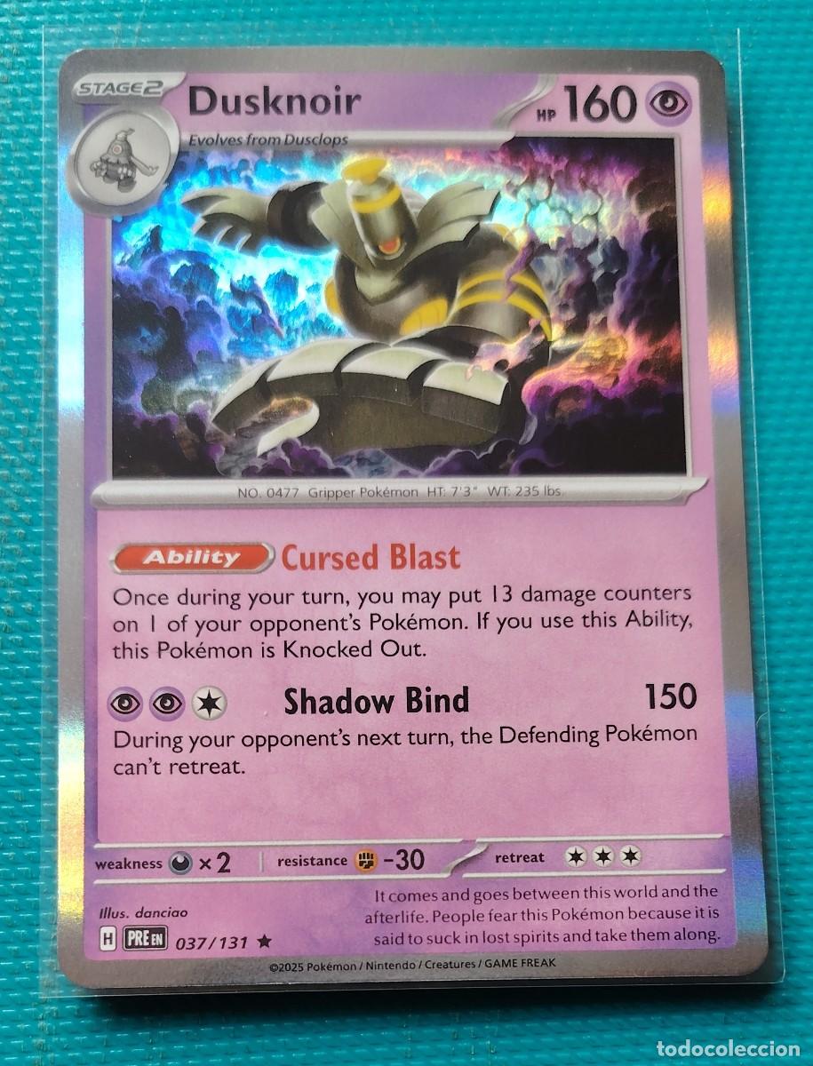 Trading cards: POKEMON INGLES - PRE - EVOLUCIONES PRISMATICAS - DUSKNOIR 037 / 131 - HOLO - PSIQUICO - NUEVA - ORIG