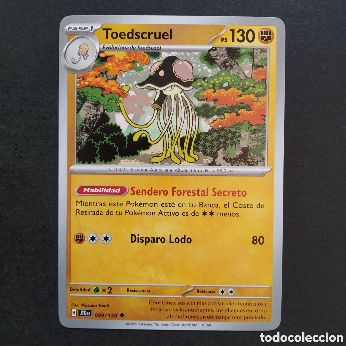 Trading cards: CARTA TCG - N&ordm; 089 - TOEDSCRUEL - JUNTOS DE AVENTURAS - POK&Eacute;MON - EN ESPA&Ntilde;OL