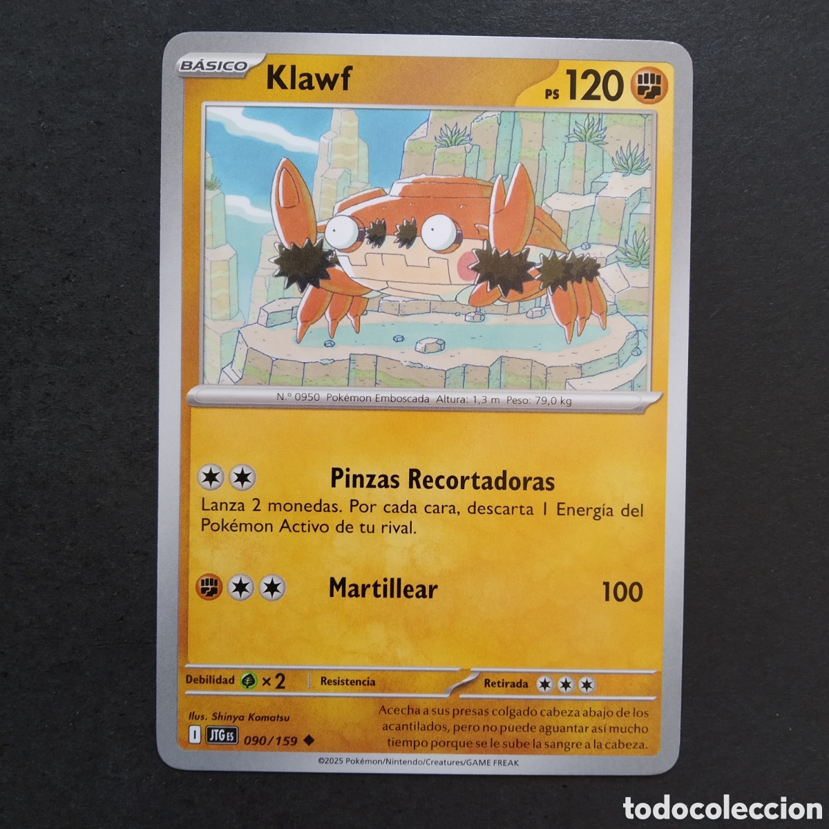 Trading cards: CARTA TCG - N&ordm; 090 - KLAWF - JUNTOS DE AVENTURAS - POK&Eacute;MON - EN ESPA&Ntilde;OL