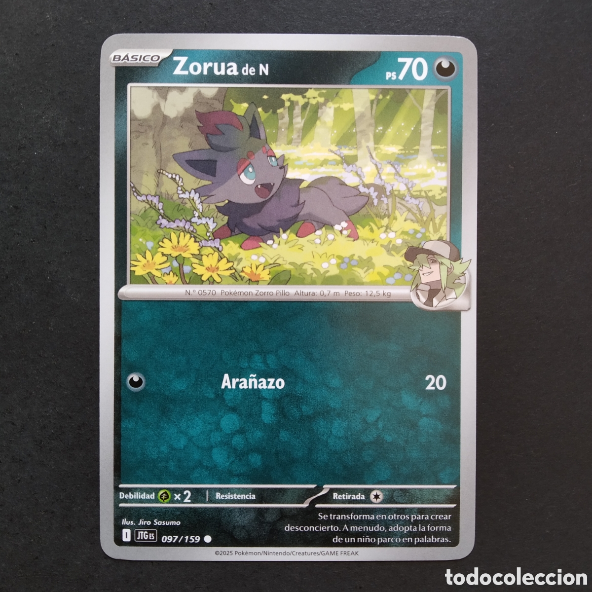 Trading cards: CARTA TCG - N&ordm; 097 - ZORUA DE N - JUNTOS DE AVENTURAS - POK&Eacute;MON - EN ESPA&Ntilde;OL