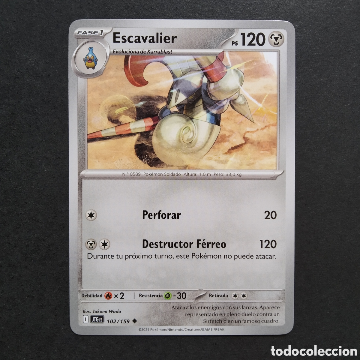 Trading cards: CARTA TCG - N&ordm; 102 - ESCAVALIER - JUNTOS DE AVENTURAS - POK&Eacute;MON - EN ESPA&Ntilde;OL