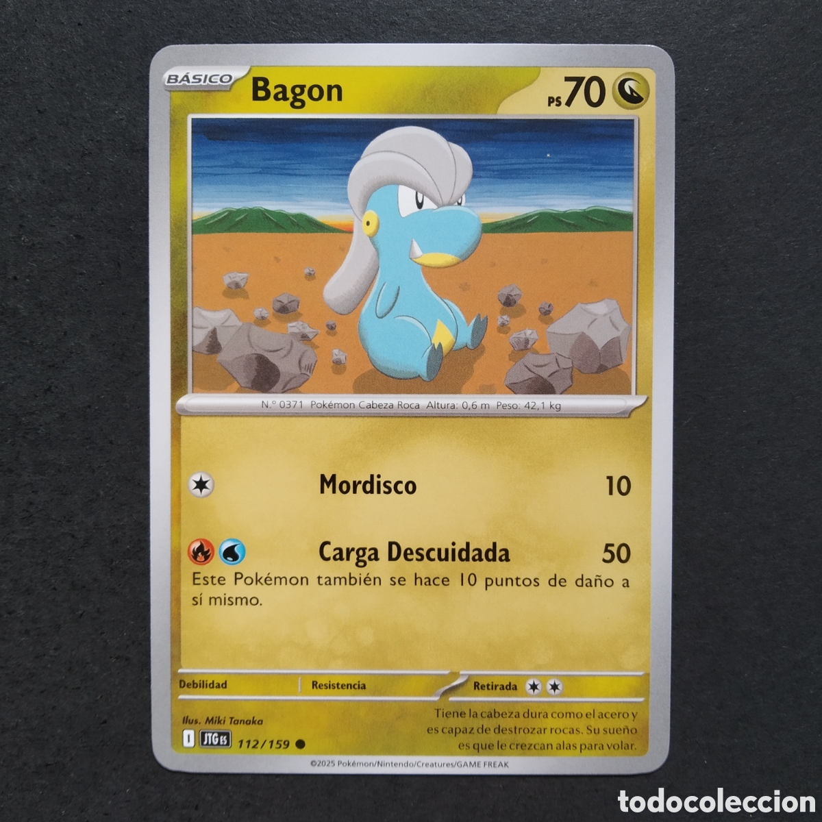Trading cards: CARTA TCG - N&ordm; 112 - BAGON - JUNTOS DE AVENTURAS - POK&Eacute;MON - EN ESPA&Ntilde;OL