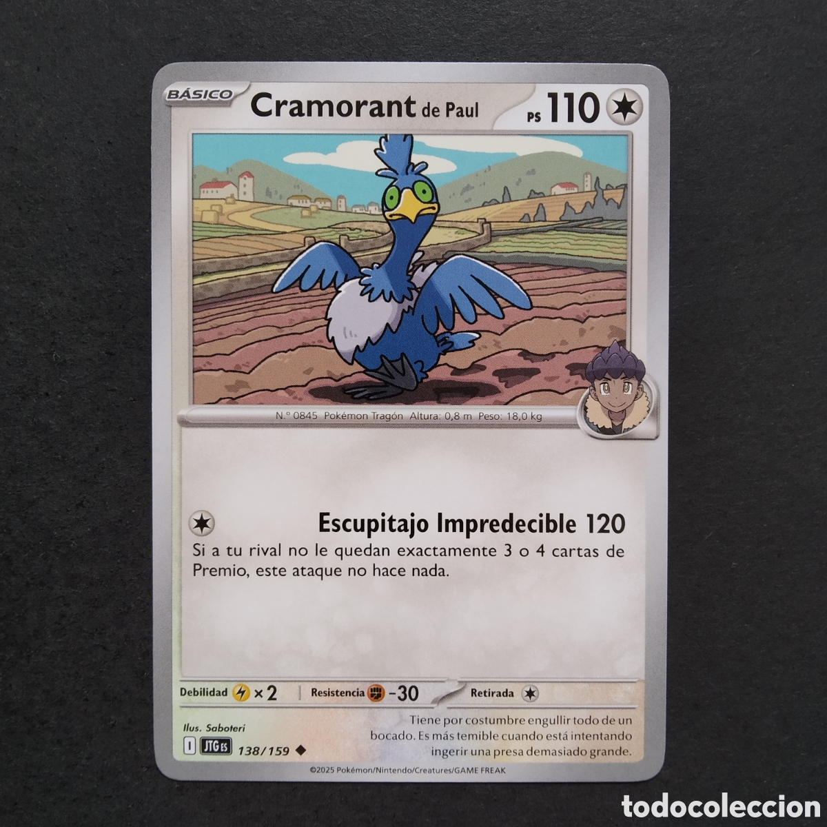 Trading cards: CARTA TCG - N&ordm; 138 - CRAMORANT DE PAUL - JUNTOS DE AVENTURAS - POK&Eacute;MON - EN ESPA&Ntilde;OL
