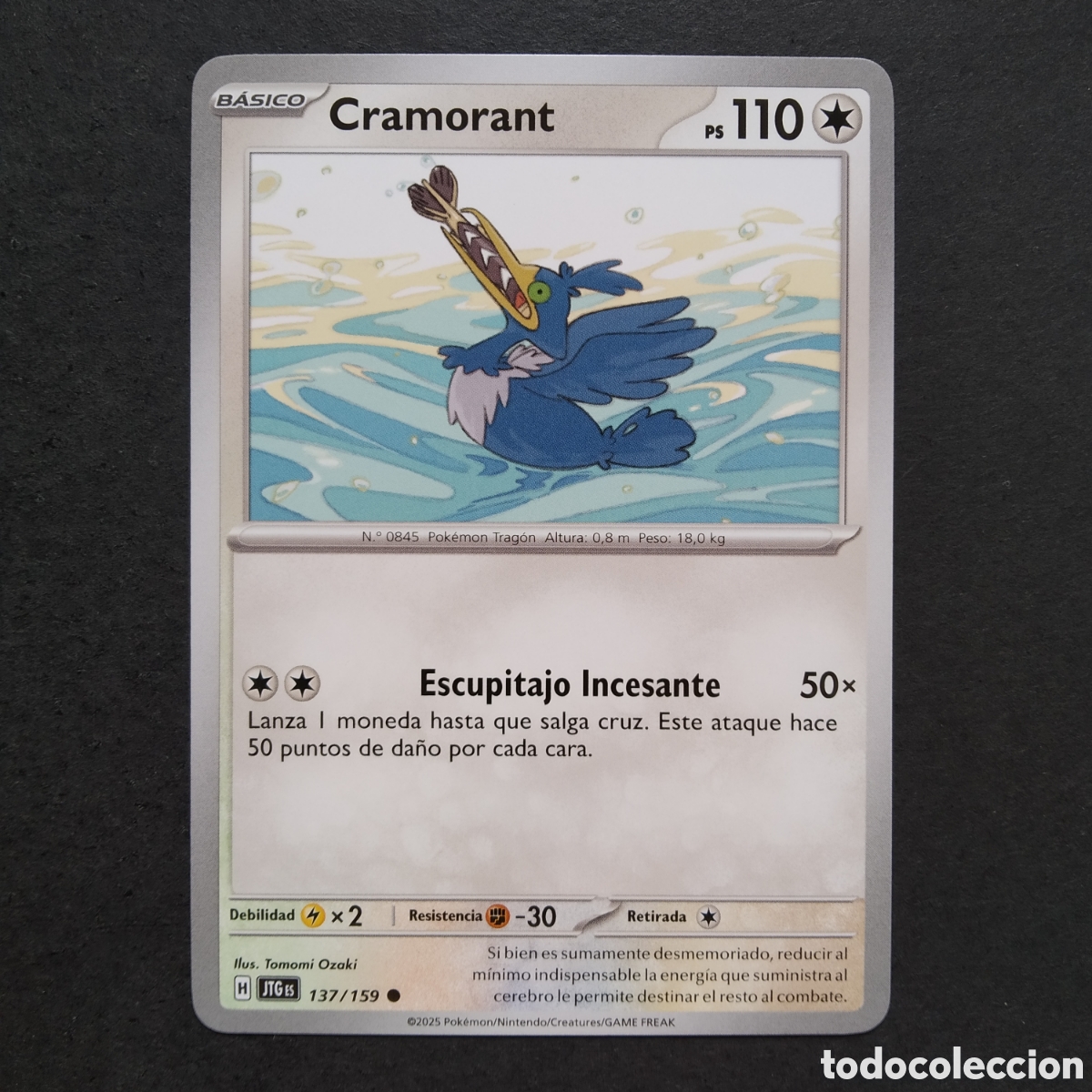 Trading cards: CARTA TCG - N&ordm; 137 - CRAMORANT - JUNTOS DE AVENTURAS - POK&Eacute;MON - EN ESPA&Ntilde;OL
