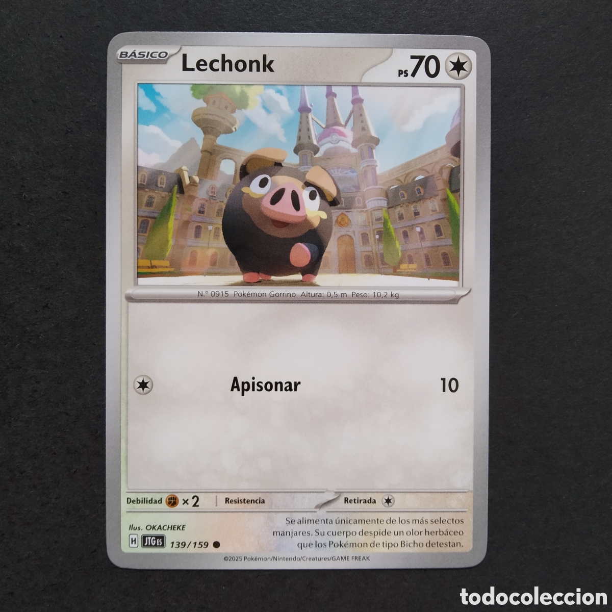 Trading cards: CARTA TCG - N&ordm; 139 - LECHONK - JUNTOS DE AVENTURAS - POK&Eacute;MON - EN ESPA&Ntilde;OL