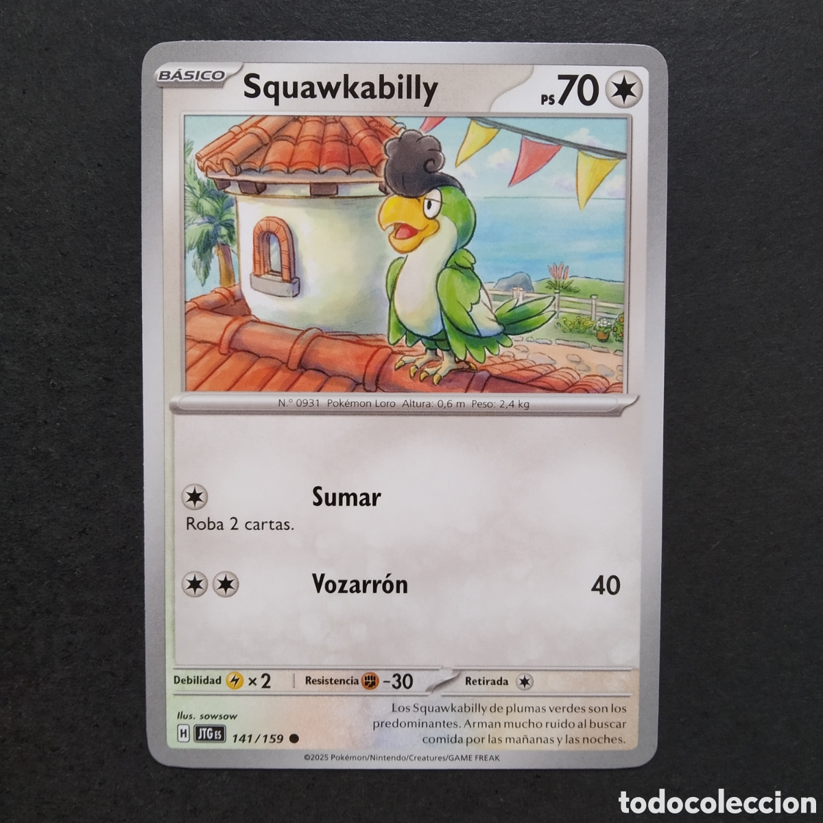 Trading cards: CARTA TCG - N&ordm; 141 - SQUAWKABILLY - JUNTOS DE AVENTURAS - POK&Eacute;MON - EN ESPA&Ntilde;OL