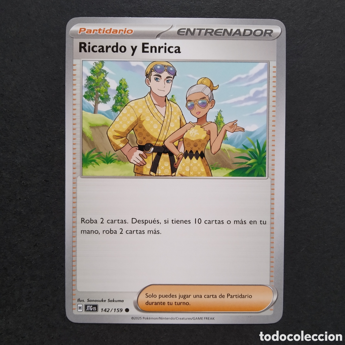 Trading cards: CARTA TCG - N&ordm; 142 - RICARDO Y ENRICA - JUNTOS DE AVENTURAS - POK&Eacute;MON - EN ESPA&Ntilde;OL