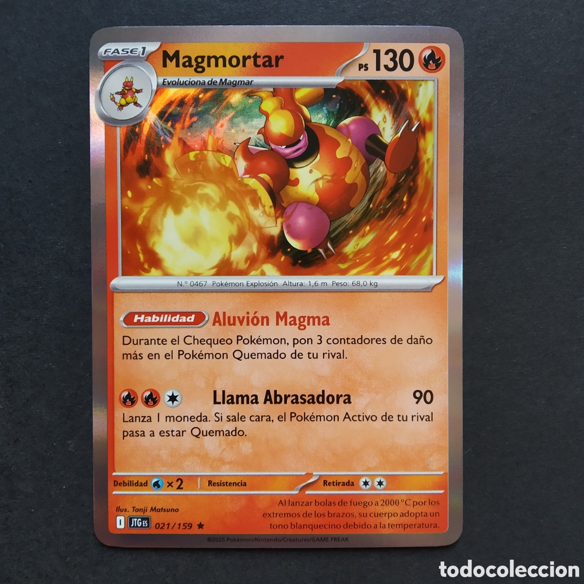 Trading cards: CARTA TCG - N&ordm; 031 - MAGMORTAR (REVERSE HOLO) - JUNTOS DE AVENTURAS - POK&Eacute;MON - EN ESPA&Ntilde;OL