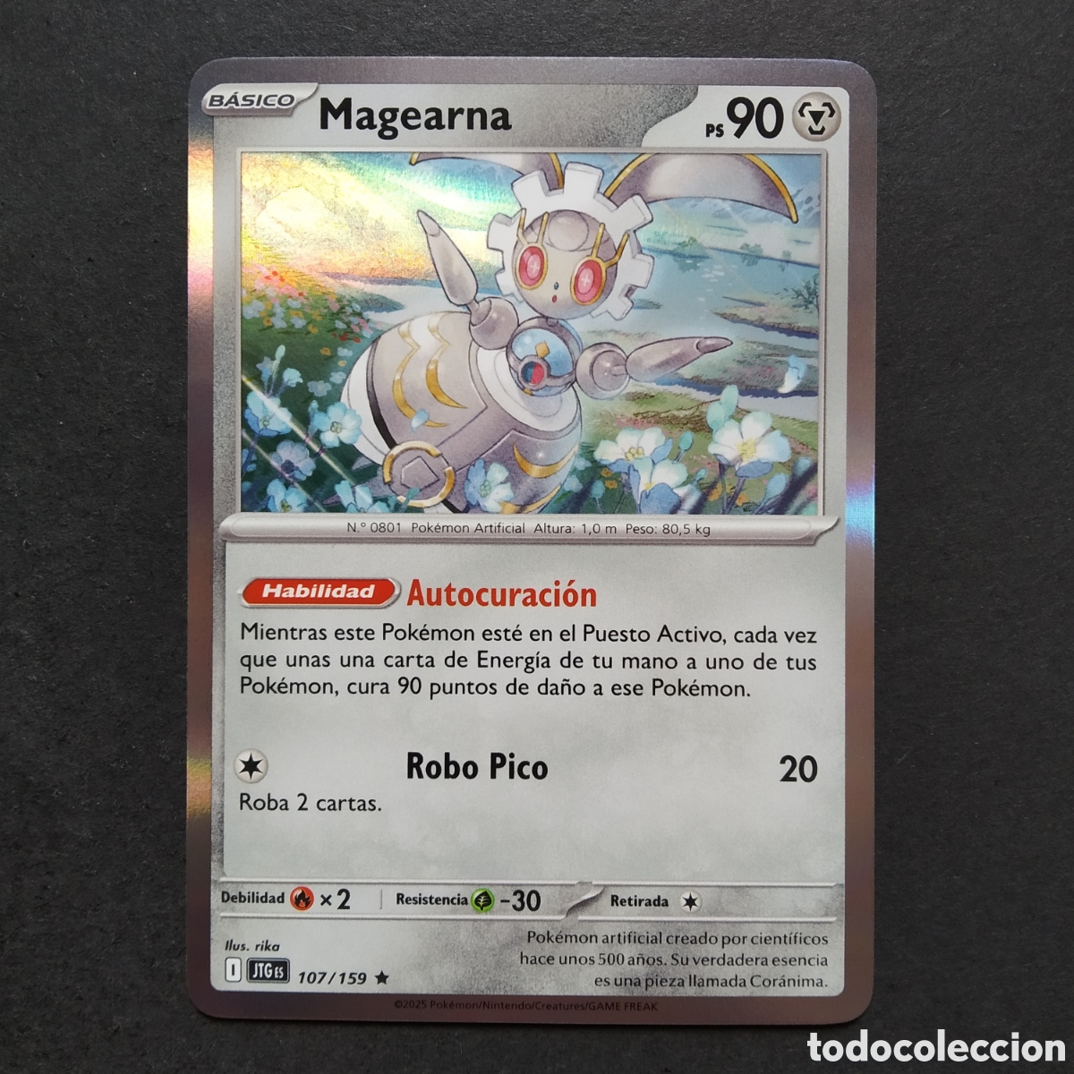 Trading cards: CARTA TCG - N&ordm; 107 - MAGEARNA (REVERSE HOLO) - JUNTOS DE AVENTURAS - POK&Eacute;MON - EN ESPA&Ntilde;OL