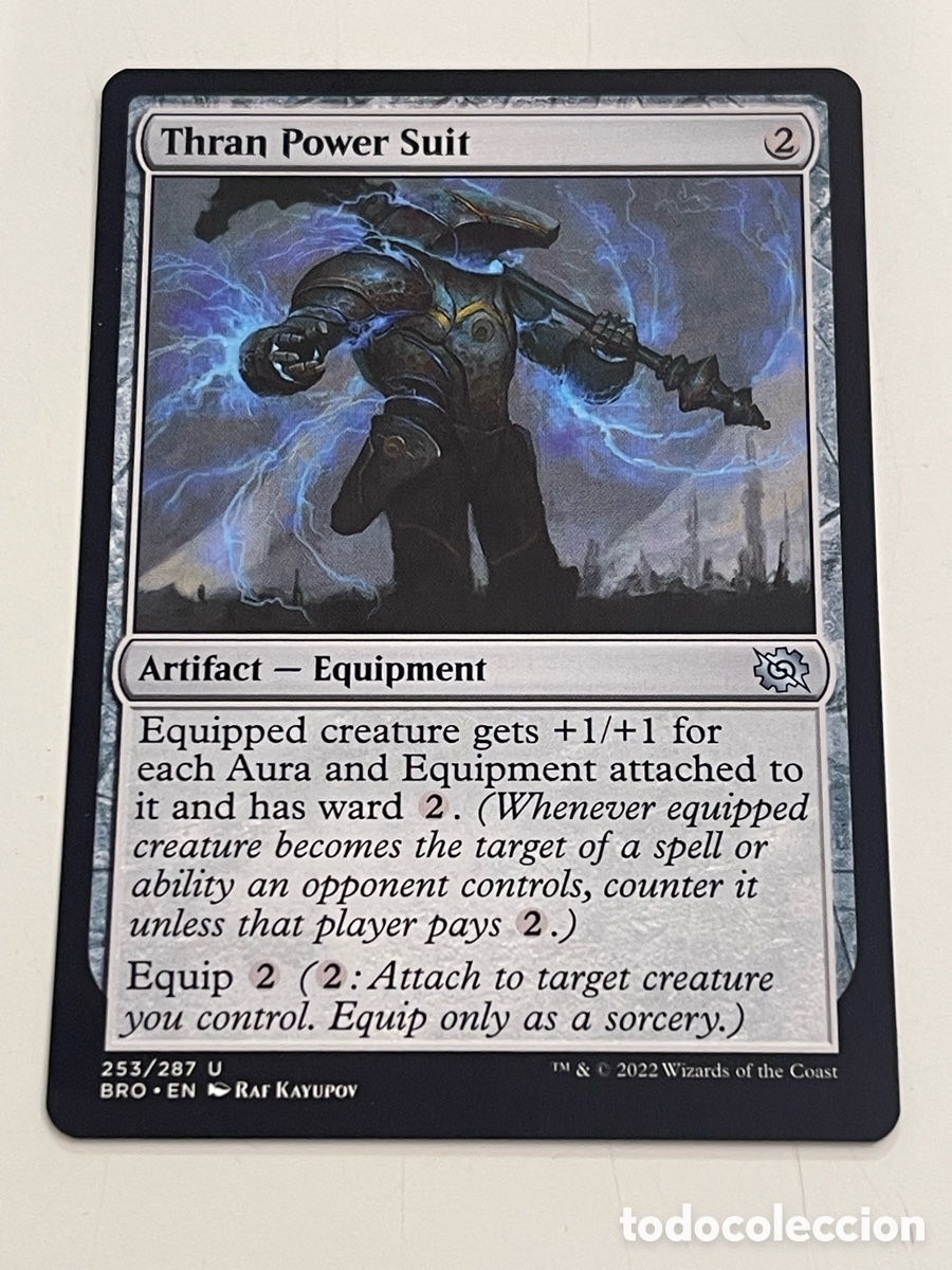 Cartas Colecion&aacute;veis: card MAGIC the Gathering &rdquo;THRAN POWER SUIT &rdquo; THE BROTHER'S WAR ENG. #253