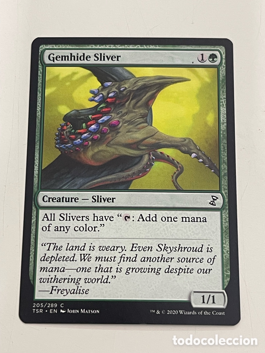 Trading cards: card MAGIC the Gathering &rdquo;GEMHIDE SLIVER&rdquo; Time Spiral Remastered -ENG. #205