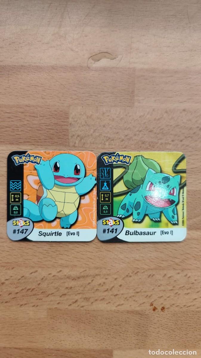 Trading cards: 2 Pok&eacute;mon Staks: Squirtle #147 y Bulbasaur #141