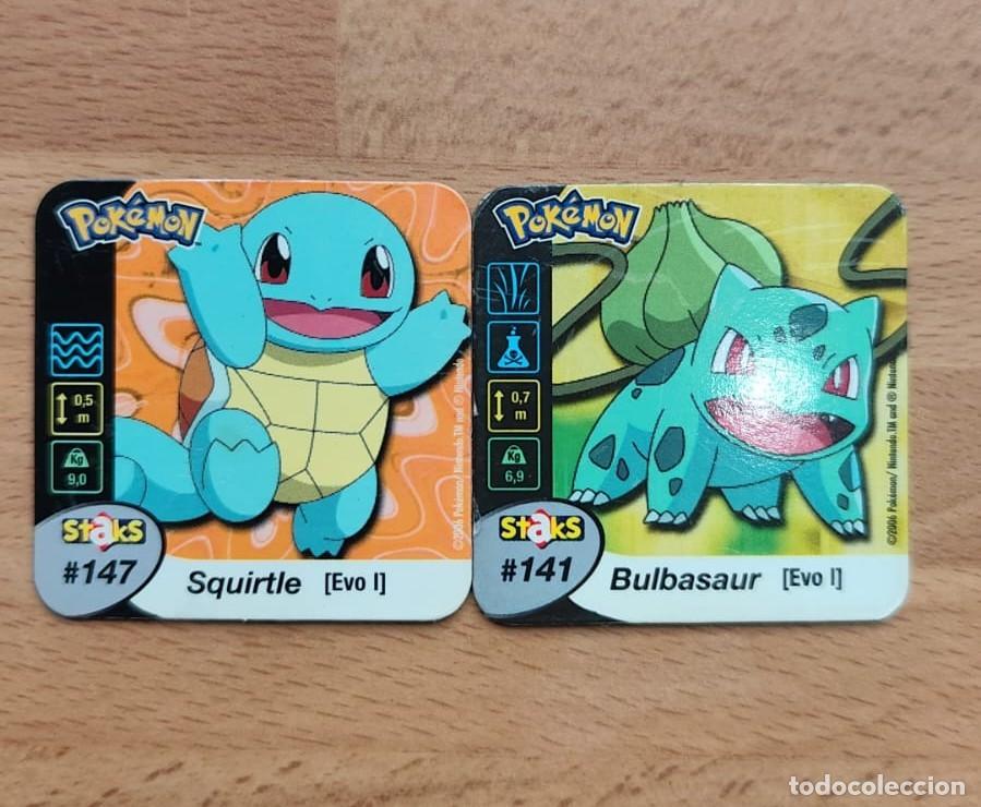 Trading cards: 2 Pok&eacute;mon Staks: Squirtle #147 y Bulbasaur #141