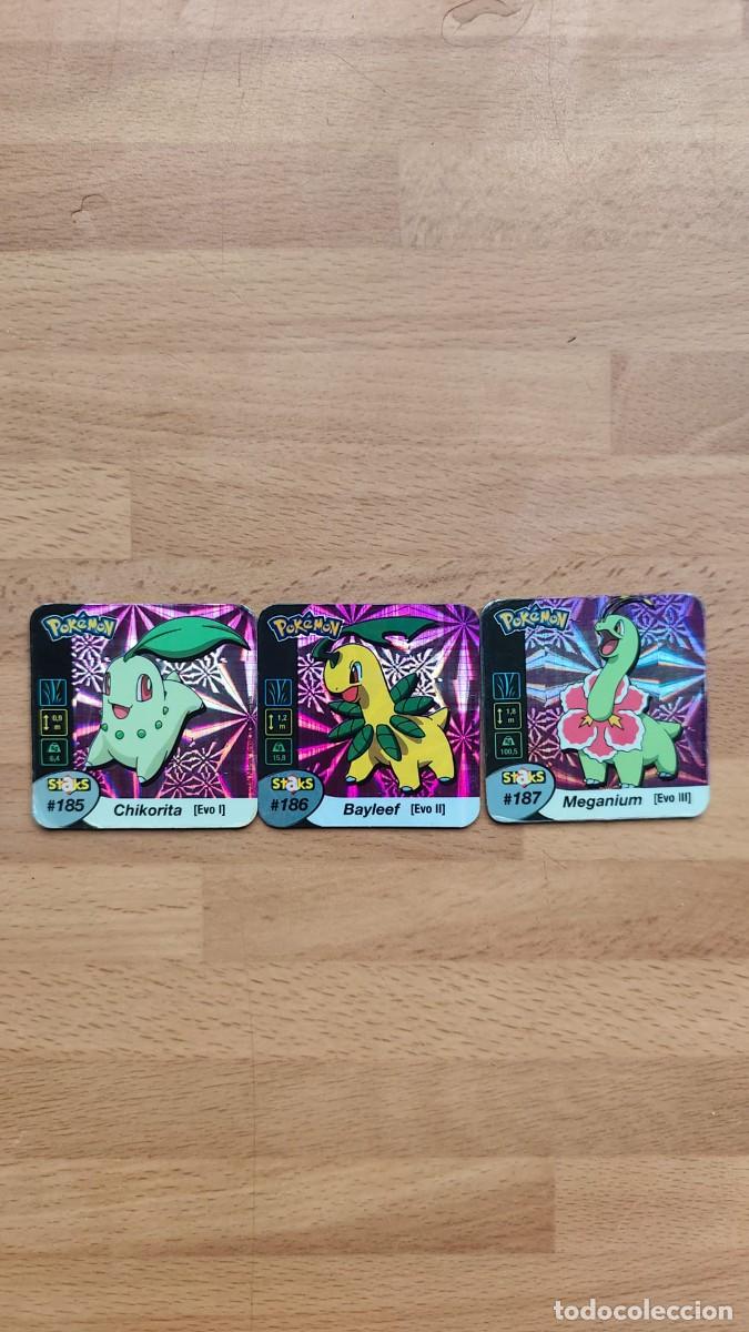 Trading cards: Pok&eacute;mon Staks: Chikorita, Bayleef, Meganium Holo