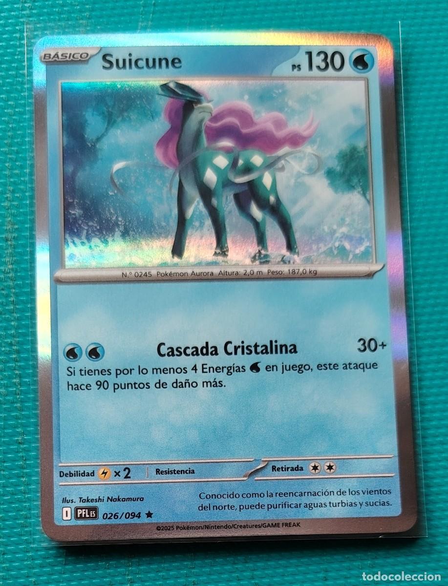 Trading cards: POKEMON ESPA&Ntilde;OL - PFL - FUEGOS FANTASMALES - SUICUNE 026 / 094 - HOLO - AGUA - NUEVA - ORIGINAL