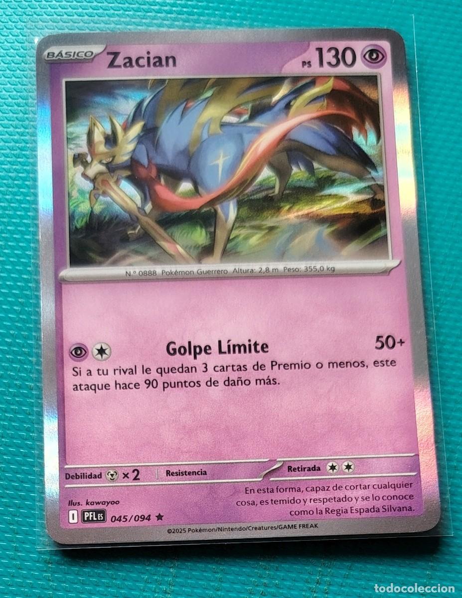 Trading cards: POKEMON ESPA&Ntilde;OL - PFL - FUEGOS FANTASMALES - ZACIAN 045 / 094 - HOLO - PSIQUICO - NUEVA - ORIGINAL