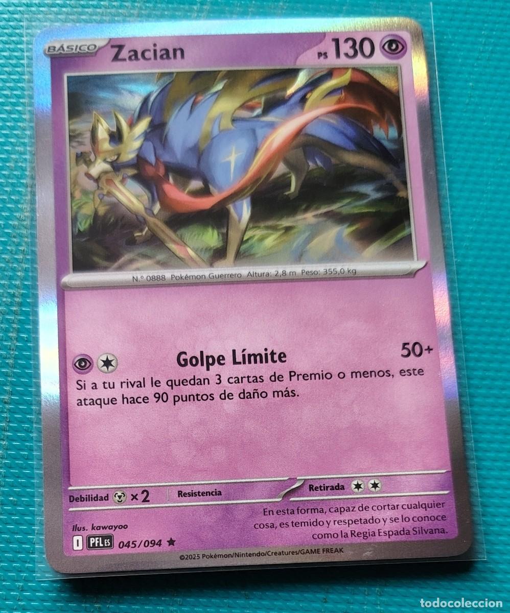 Trading cards: POKEMON ESPA&Ntilde;OL - PFL - FUEGOS FANTASMALES - ZACIAN 045 / 094 - HOLO - PSIQUICO - NUEVA - ORIGINAL