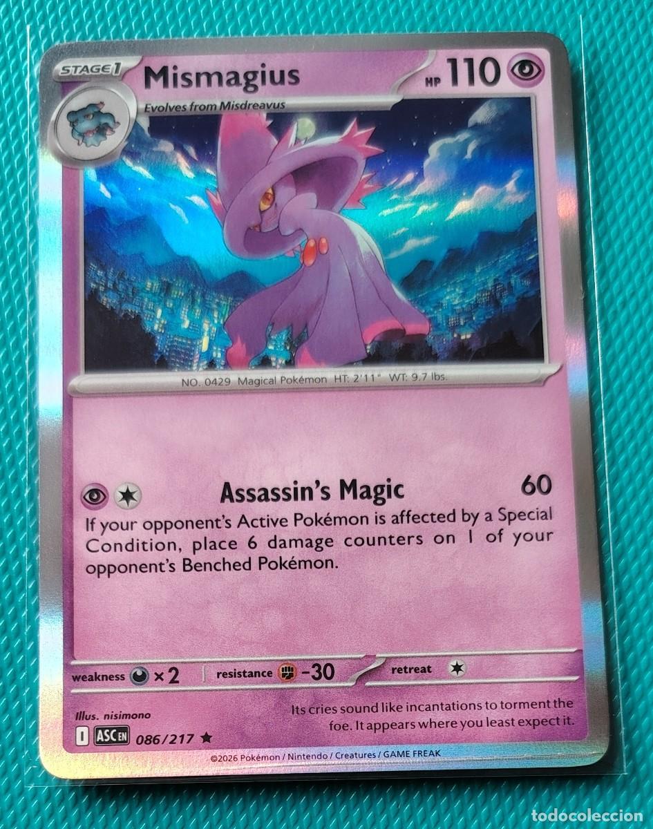 Trading cards: POKEMON INGLES - ASC - HEROES ASCENDENTES - MISMAGIUS 086 / 217 - HOLO - PSIQUICO - NUEVA - ORIGINAL