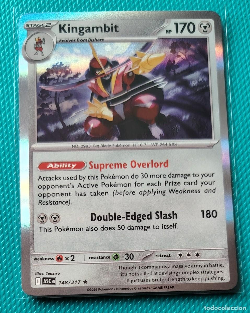 Trading cards: POKEMON INGLES - ASC - HEROES ASCENDENTES - KINGAMBIT 148 / 217 - HOLO - METAL - NUEVA - ORIGINAL