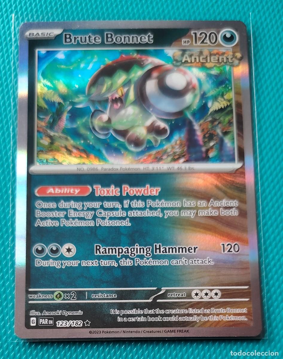 Trading cards: POKEMON INGLES - PAR - BRECHA PARADOGICA - BRUTE BONNET 123 / 182 - HOLO - OSCURO - NUEVA - ORIGINAL