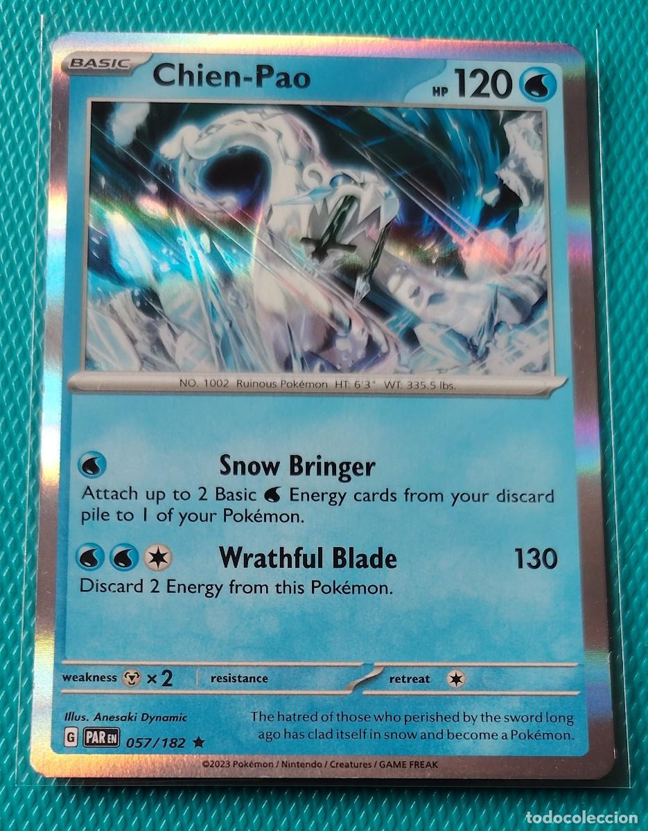 Trading cards: POKEMON INGLES - PAR - BRECHA PARADOGICA - CHIEN PAO 057 / 182 - HOLO - AGUA - NUEVA - ORIGINAL