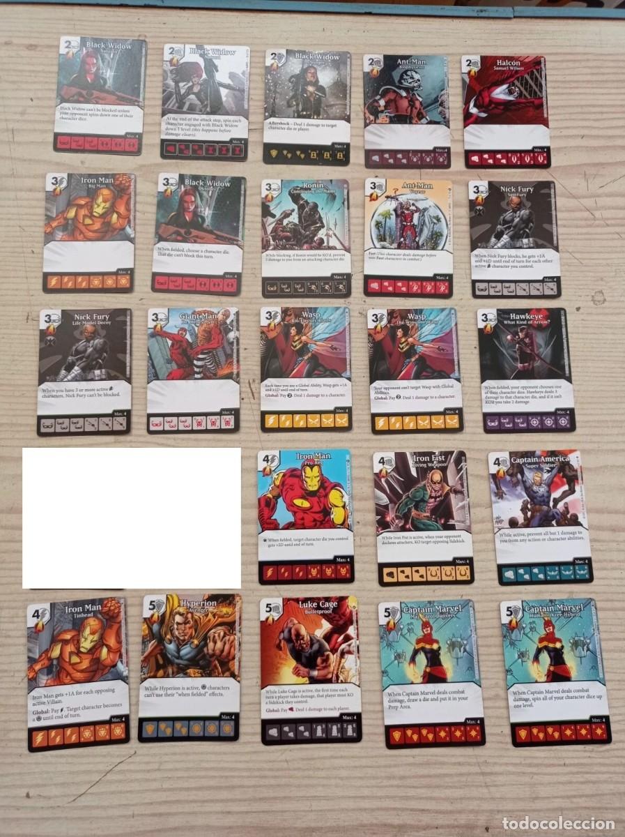Cartas Colecion&aacute;veis: 48 Trading Cards Dice Masters Marvel - Spiderman - Avengers - X-Men - Hulk - Etc - Lote 8
