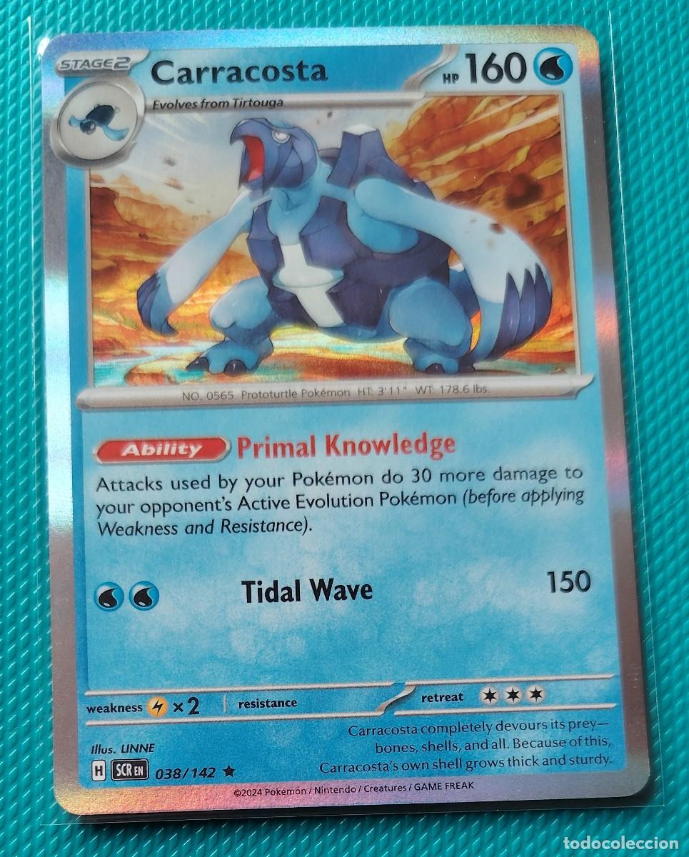 Trading Cards: POKEMON INGLES - SCR - CORONA ASTRAL - CARRACOSTA 038 / 142 - HOLO - AGUA - ORIGINAL - NUEVA