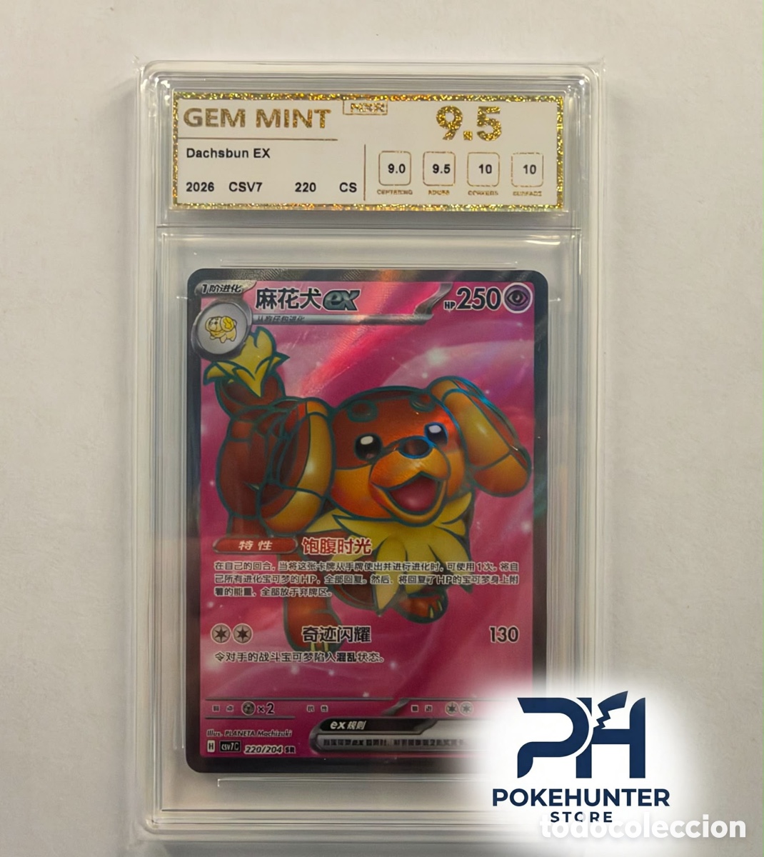 Trading cards: Carta Pok&eacute;mon Gradeada Dachsbun EX SR