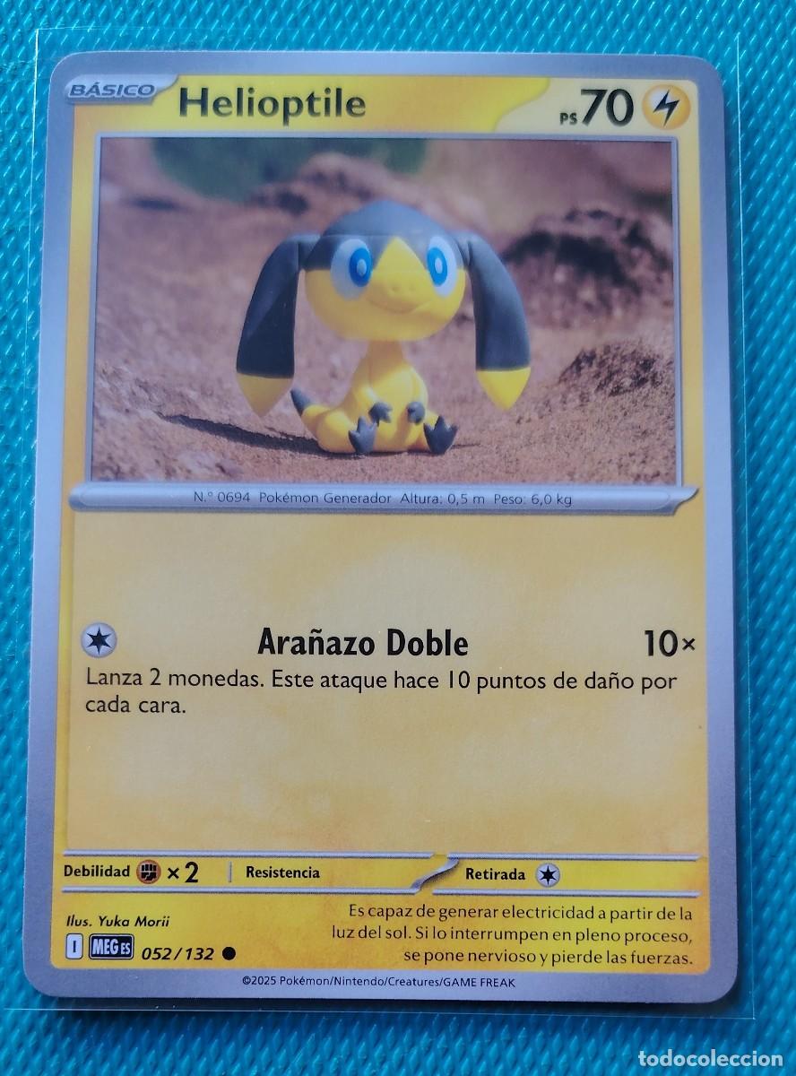 Trading cards: POKEMON ESPA&Ntilde;OL - MEG - MEGAEVOLUCION - HELIOPTILE 052 / 132 - YUKA MORII - RAYO - NUEVA - ORIGINAL