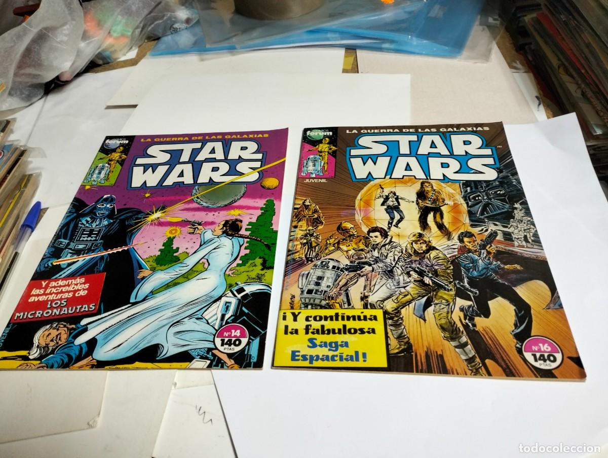 Trading cards: STAR WARS # 14 , 16... y el 15 sin poster de regalo..( Lote 2 n&uacute;meros ) FORUM.