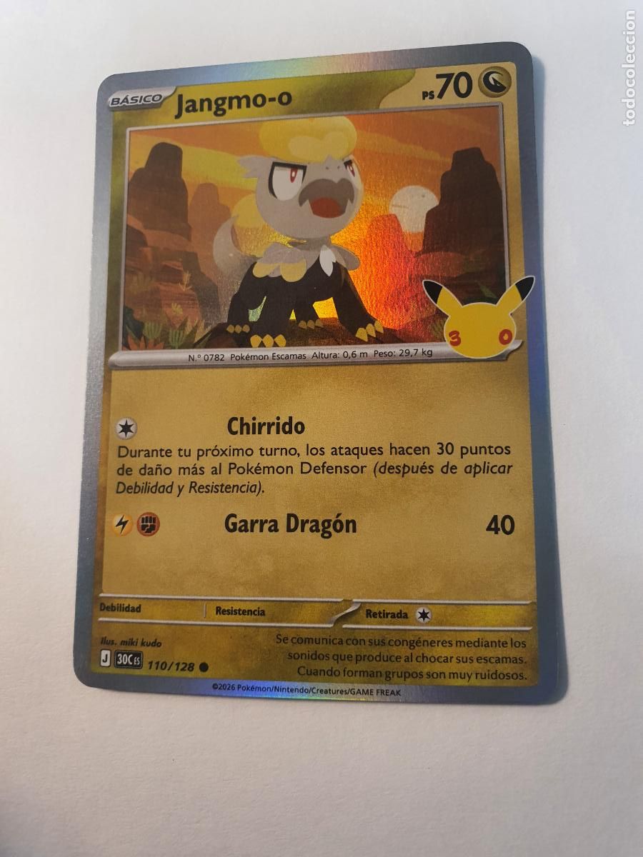 Trading cards: CARTA POKEMON 30 Aniversario TCG - Holo - N&ordm; 110 JANGMO-O