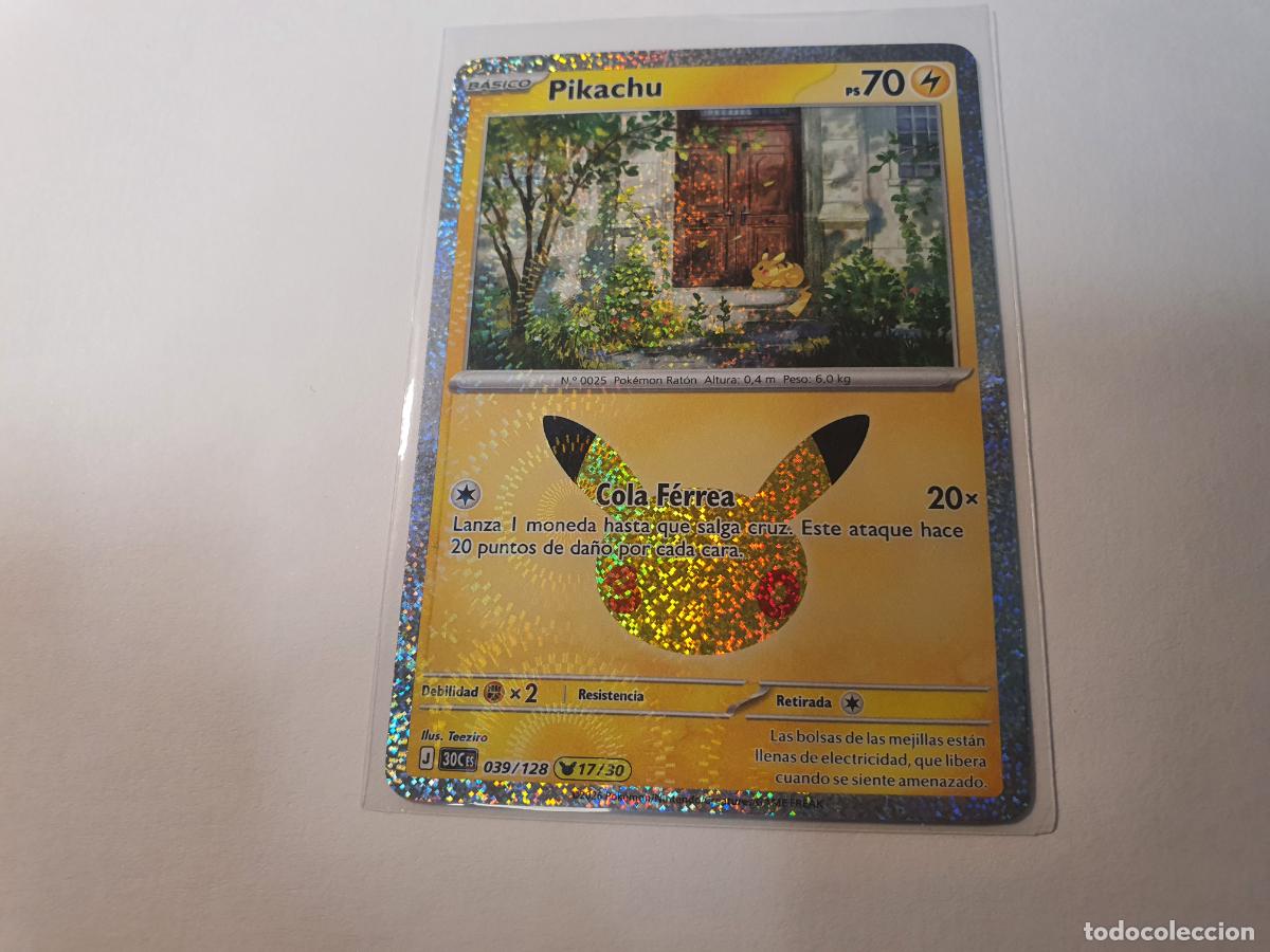Trading cards: CARTA POKEMON 30 Aniversario TCG - Holo - N&ordm; 39 PIKACHU - 17 DE 30 PIKACHUS