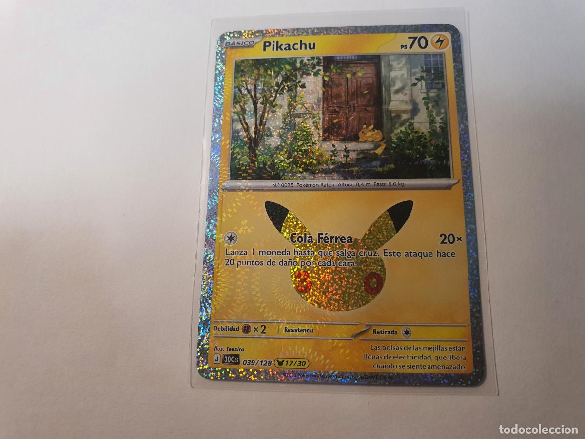 Trading cards: CARTA POKEMON 30 Aniversario TCG - Holo - N&ordm; 39 PIKACHU - 17 DE 30 PIKACHUS