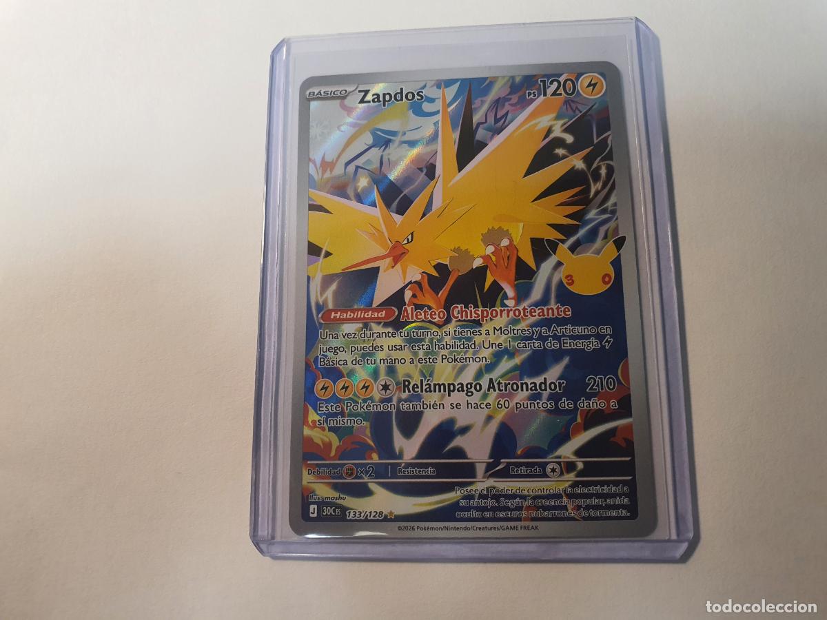 Trading cards: CARTA POKEMON 30 Aniversario TCG - Holo - N&ordm; 133 ZAPDOS - CARTA RARA ILUSTRACION COMPLETA