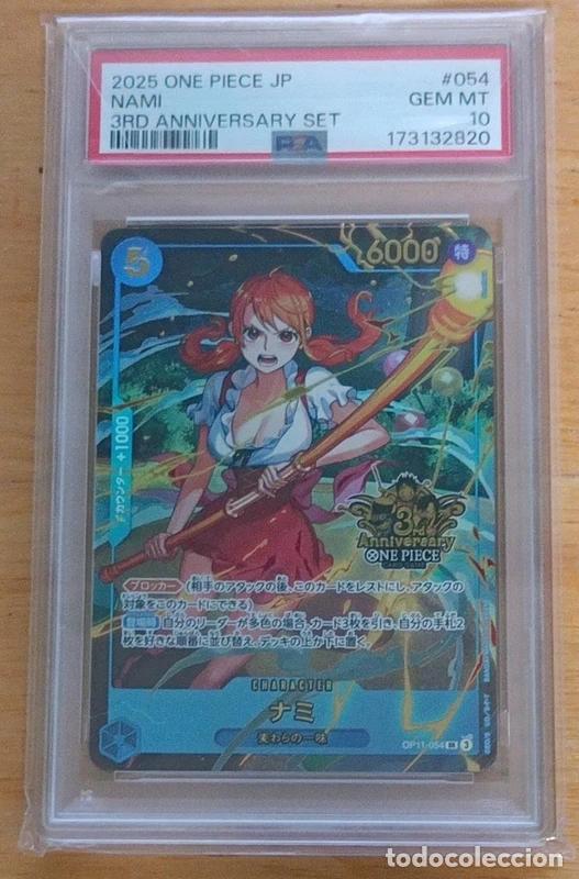 Cartas Colecion&aacute;veis: PSA 10 Nami (OP11-054) (V.2) 3rd Anniversary Set Promo One Piece Japon&eacute;s