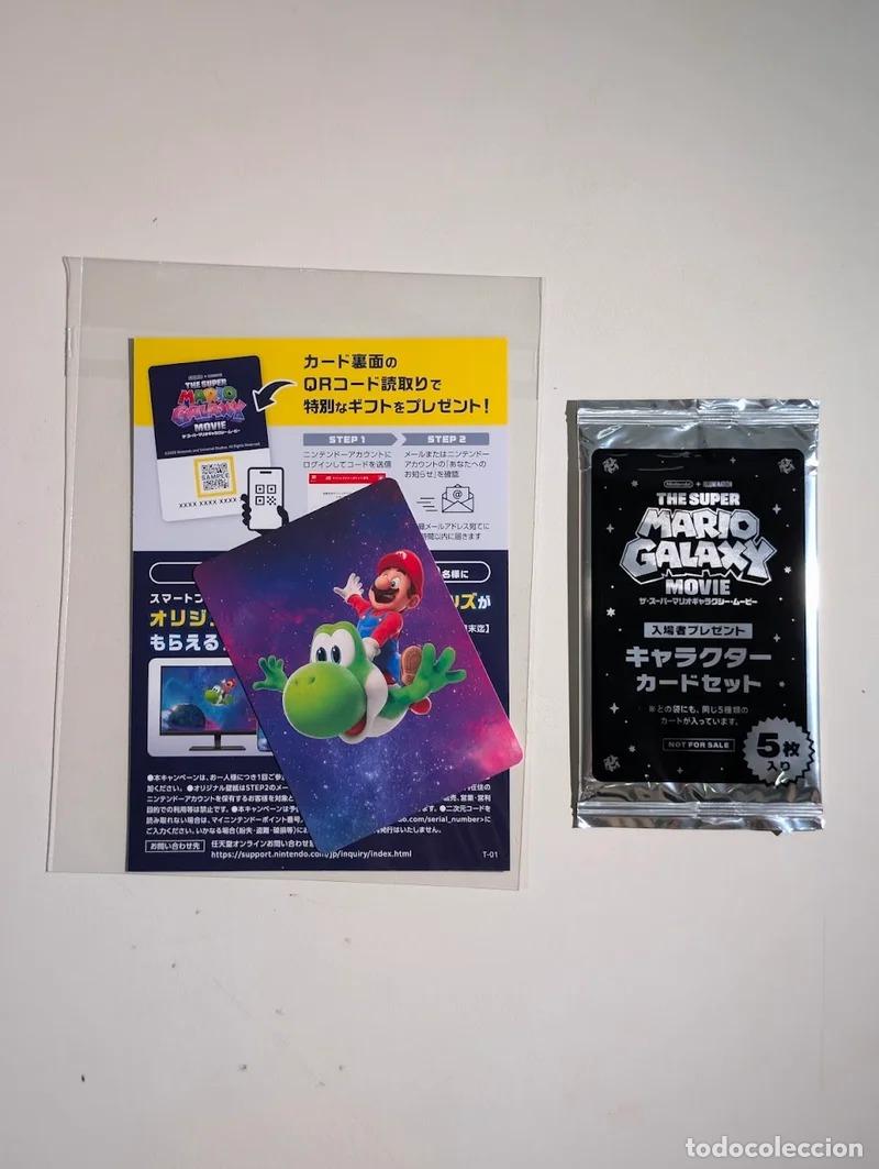 Trading cards: Super Mario Galaxy Movie Jap&oacute;n: sobre y cart&oacute;n con carta