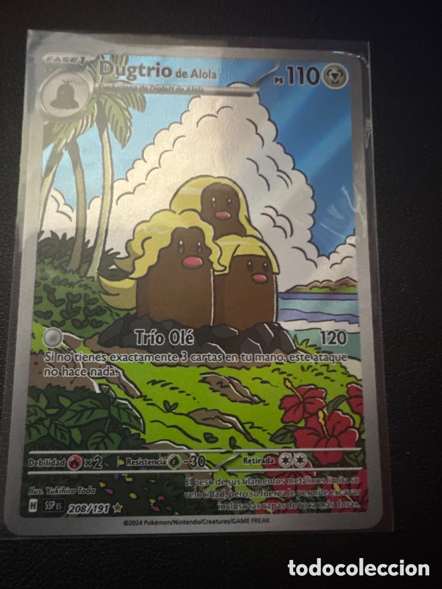 Trading cards: Carta pokemon dugtrio de alola